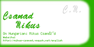 csanad mikus business card